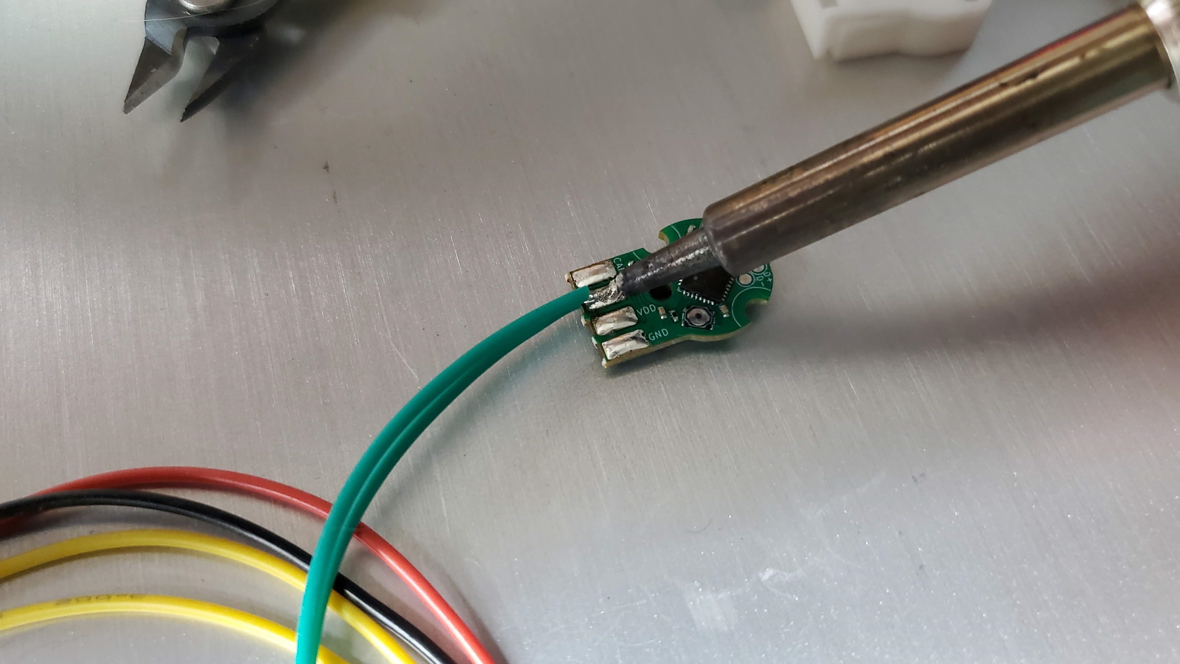 Wires trimmed to be short